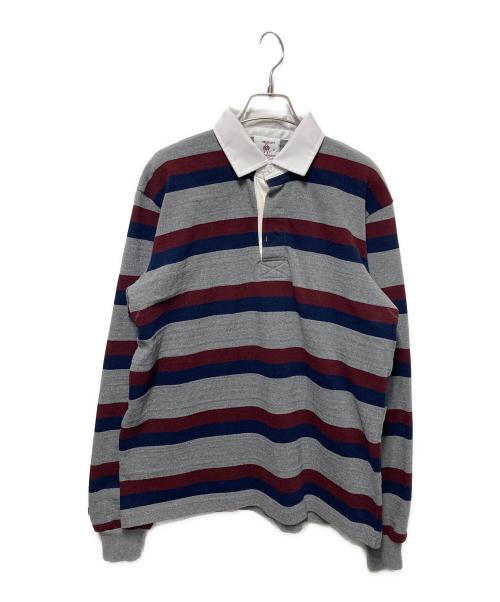 BARBARIAN（バーバリアン）BARBARIAN (バーバリアン) 別注ラガーシャツ グレー×ネイビー サイズ:Ｌの古着・服飾アイテム