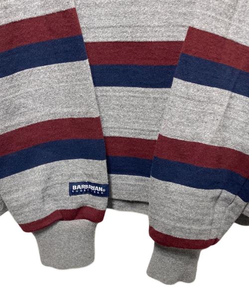 BARBARIAN（バーバリアン）BARBARIAN (バーバリアン) 別注ラガーシャツ グレー×ネイビー サイズ:Ｌの古着・服飾アイテム