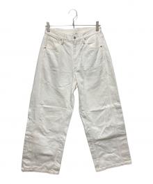 sea NEW YORK（シー ニューヨーク）の古着「ワイドデニムパンツ」｜ホワイト