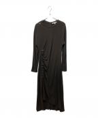 BANANA REPUBLICバナナリパブリック）の古着「ワンピース マット ジャージー ミディドレス」｜ブラウン