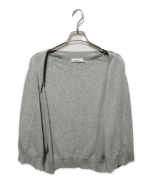 ebure（エブール）ebure (エブール) Vネックカーディガン グレー サイズ:freeの古着・服飾アイテム