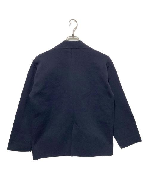 TORRAZZO DONNA（トラッゾドンナ）TORRAZZO DONNA (トラッゾドンナ) ミラノリブ ポリエステルニットジャケット ネイビー サイズ:freeの古着・服飾アイテム