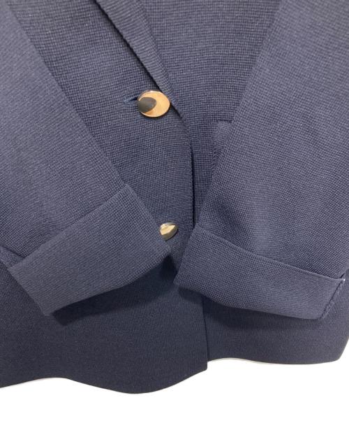 TORRAZZO DONNA（トラッゾドンナ）TORRAZZO DONNA (トラッゾドンナ) ミラノリブ ポリエステルニットジャケット ネイビー サイズ:freeの古着・服飾アイテム