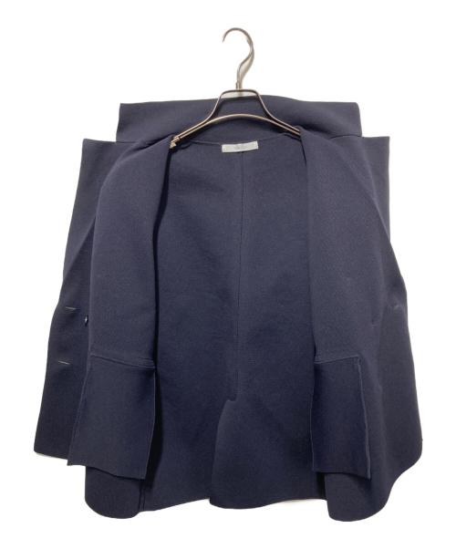TORRAZZO DONNA（トラッゾドンナ）TORRAZZO DONNA (トラッゾドンナ) ミラノリブ ポリエステルニットジャケット ネイビー サイズ:freeの古着・服飾アイテム