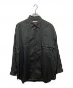 MAISON SPECIALメゾンスペシャル）の古着「インサイドアウトプライムオーバーレギュラーカラーシャツ」｜ブラック