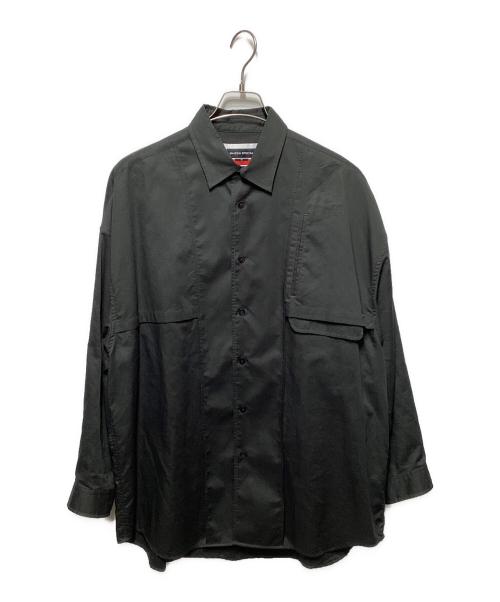 MAISON SPECIAL（メゾンスペシャル）MAISON SPECIAL (メゾンスペシャル) インサイドアウトプライムオーバーレギュラーカラーシャツ ブラック サイズ:01の古着・服飾アイテム
