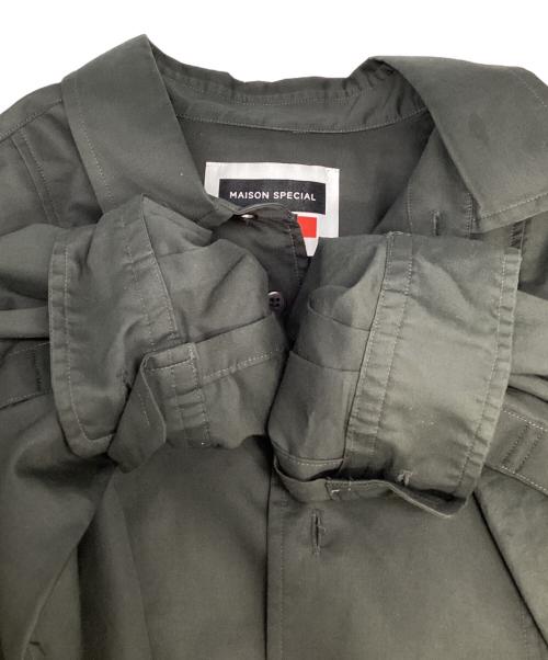 MAISON SPECIAL（メゾンスペシャル）MAISON SPECIAL (メゾンスペシャル) インサイドアウトプライムオーバーレギュラーカラーシャツ ブラック サイズ:01の古着・服飾アイテム