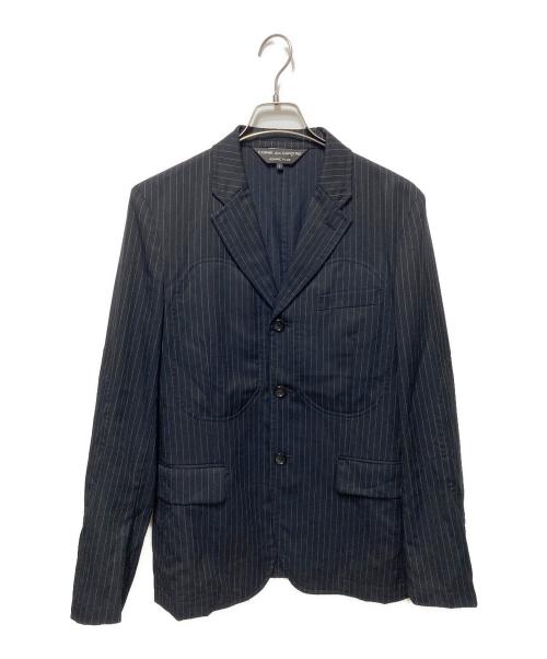 COMME des GARCONS HOMME PLUS（コムデギャルソンオムプリュス）COMME des GARCONS HOMME PLUS (コムデギャルソンオムプリュス) ストライプジャケット ブラック サイズ:Sの古着・服飾アイテム