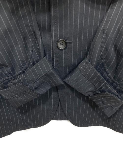 COMME des GARCONS HOMME PLUS（コムデギャルソンオムプリュス）COMME des GARCONS HOMME PLUS (コムデギャルソンオムプリュス) ストライプジャケット ブラック サイズ:Sの古着・服飾アイテム
