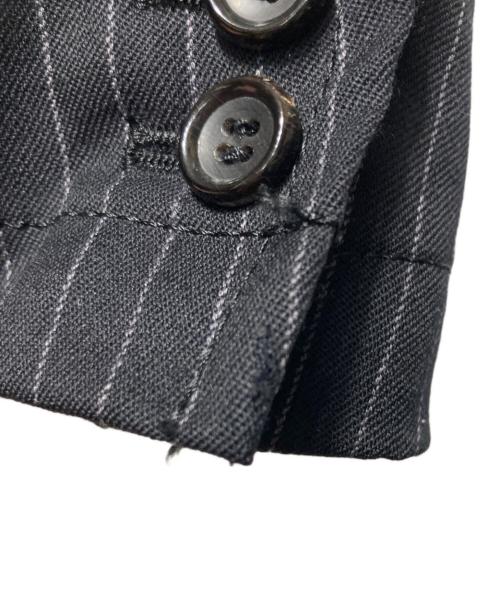 COMME des GARCONS HOMME PLUS（コムデギャルソンオムプリュス）COMME des GARCONS HOMME PLUS (コムデギャルソンオムプリュス) ストライプジャケット ブラック サイズ:Sの古着・服飾アイテム