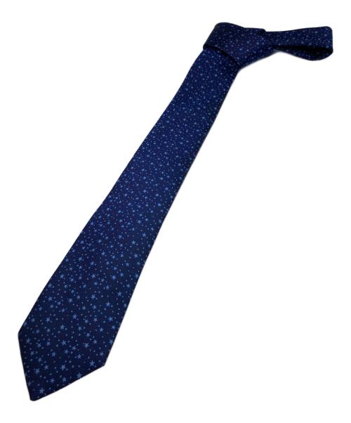 HERMES（エルメス）HERMES (エルメス) ホシ柄シルクネクタイ ネイビー サイズ:-の古着・服飾アイテム