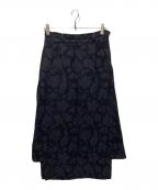 PERMANENTEペルマネンテ）の古着「ジャガードスカート」｜ブラック