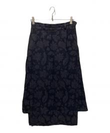 PERMANENTE（ペルマネンテ）の古着「ジャガードスカート」｜ブラック