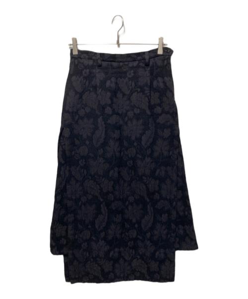 PERMANENTE（ペルマネンテ）PERMANENTE (ペルマネンテ) ジャガードスカート ブラック サイズ:2の古着・服飾アイテム