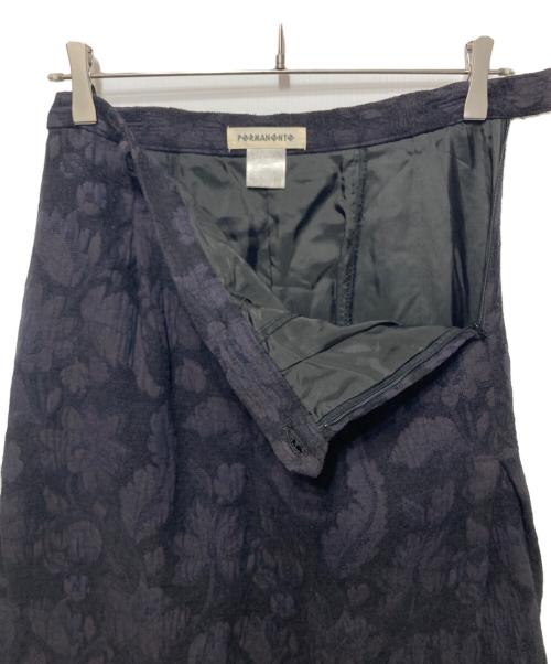 PERMANENTE（ペルマネンテ）PERMANENTE (ペルマネンテ) ジャガードスカート ブラック サイズ:2の古着・服飾アイテム