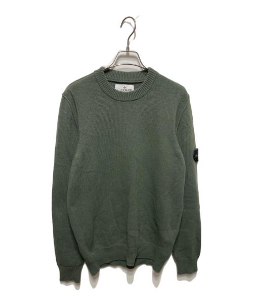 STONE ISLAND（ストーンアイランド）STONE ISLAND (ストーンアイランド) クルーネックニット グリーン サイズ:Lの古着・服飾アイテム