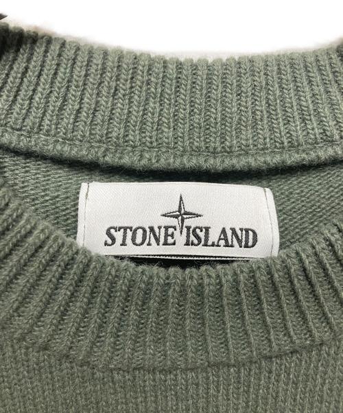 STONE ISLAND（ストーンアイランド）STONE ISLAND (ストーンアイランド) クルーネックニット グリーン サイズ:Lの古着・服飾アイテム