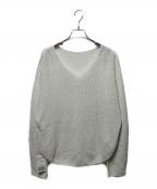 Nobleノーブル）の古着「ペーパーヤーンカノコ BACK Vプルオーバー」｜ホワイト