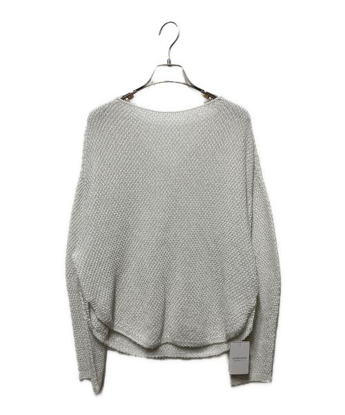 Noble（ノーブル）Noble (ノーブル) ペーパーヤーンカノコ BACK Vプルオーバー ホワイト サイズ:freeの古着・服飾アイテム