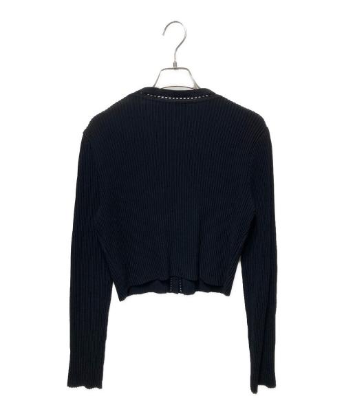 GUCCI（グッチ）GUCCI (グッチ) プリーツニットカーディガン ブラック サイズ:Sの古着・服飾アイテム