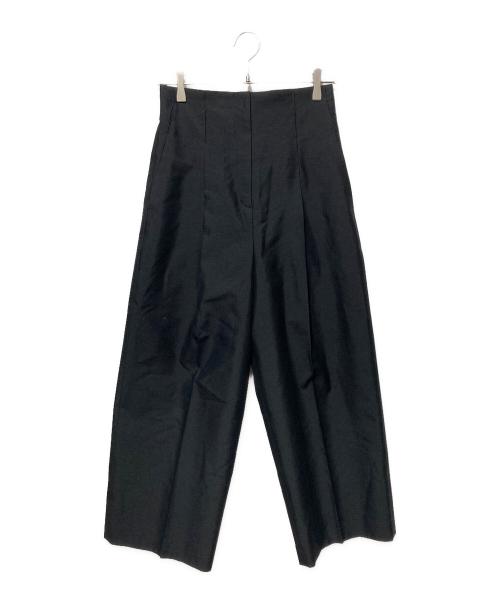LANVIN COLLECTION（ランバンコレクション）LANVIN COLLECTION (ランバンコレクション) センタープレスワイドパンツ ブラック サイズ:38の古着・服飾アイテム