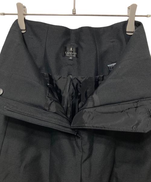 LANVIN COLLECTION（ランバンコレクション）LANVIN COLLECTION (ランバンコレクション) センタープレスワイドパンツ ブラック サイズ:38の古着・服飾アイテム