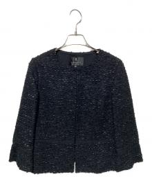 LANVIN COLLECTION（ランバンコレクション）の古着「ツイードジャケット」｜ブラック
