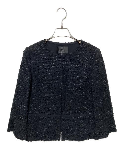 LANVIN COLLECTION（ランバンコレクション）LANVIN COLLECTION (ランバンコレクション) ツイードジャケット ブラック サイズ:36の古着・服飾アイテム