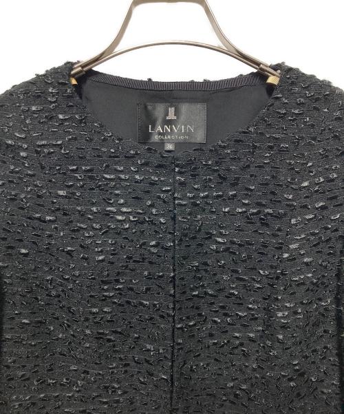 LANVIN COLLECTION（ランバンコレクション）LANVIN COLLECTION (ランバンコレクション) ツイードジャケット ブラック サイズ:36の古着・服飾アイテム