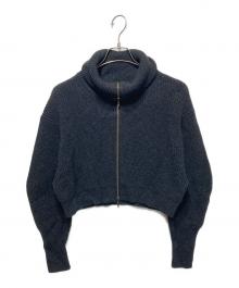 Noble（ノーブル）の古着「片畦ショートZipカーディガン」｜グレー