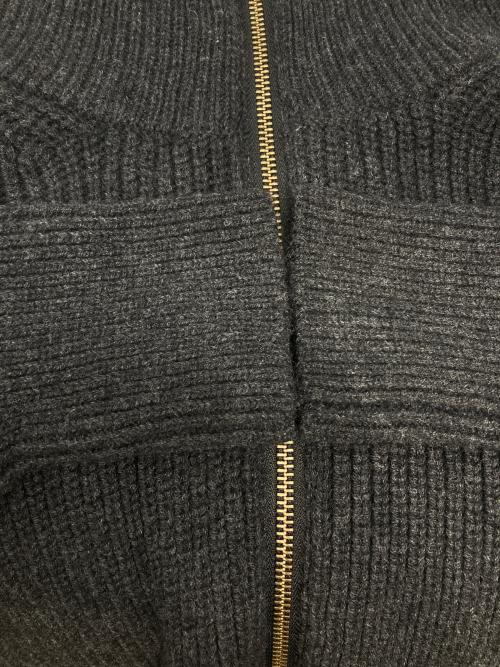 Noble（ノーブル）Noble (ノーブル) 片畦ショートZipカーディガン グレー サイズ:freeの古着・服飾アイテム