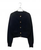 Nobleノーブル）の古着「ダブル編みショートカーデ」｜ブラック