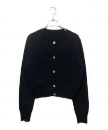 Noble（ノーブル）の古着「ダブル編みショートカーデ」｜ブラック