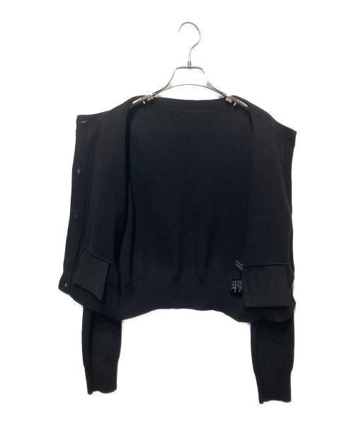 Noble（ノーブル）Noble (ノーブル) ダブル編みショートカーデ ブラック サイズ:freeの古着・服飾アイテム