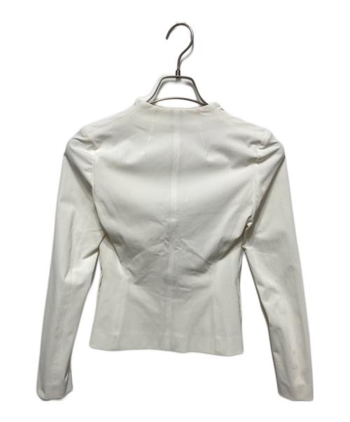 BEIGE（ベイジ）BEIGE (ベイジ) CAROLE / ノーカラージャケット ホワイト サイズ:2の古着・服飾アイテム