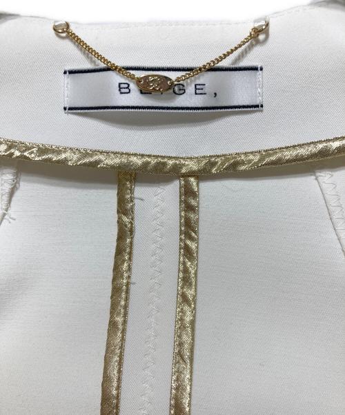 BEIGE（ベイジ）BEIGE (ベイジ) CAROLE / ノーカラージャケット ホワイト サイズ:2の古着・服飾アイテム