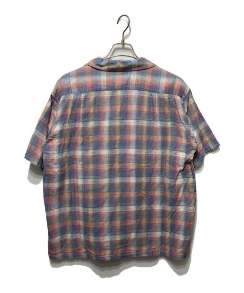PENDLETON（ペンドルトン）PENDLETON (ペンドルトン) オープンカラーショートスリーブシャツ ピンク×ホワイト サイズ:Ｍの古着・服飾アイテム