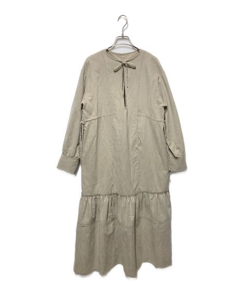 PUBLIC TOKYO（パブリックトウキョウ）PUBLIC TOKYO (パブリックトウキョウ) カフタンギャザーワンピ ベージュ サイズ:FREEの古着・服飾アイテム