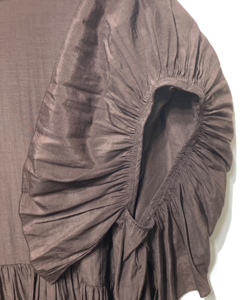 1er Arrondissement（プルミエ アロンディスモン）1er Arrondissement (プルミエ アロンディスモン) ギャザーブラウス ブラウン サイズ:freeの古着・服飾アイテム