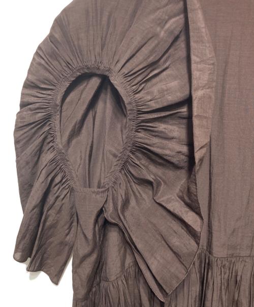 1er Arrondissement（プルミエ アロンディスモン）1er Arrondissement (プルミエ アロンディスモン) ギャザーブラウス ブラウン サイズ:freeの古着・服飾アイテム