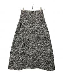 UNITED TOKYO（ユナイテッドトーキョー）の古着「グリムジャガードボリュームスカート」｜ホワイト×ブラック
