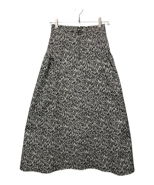 UNITED TOKYO（ユナイテッドトーキョー）UNITED TOKYO (ユナイテッドトーキョー) グリムジャガードボリュームスカート ホワイト×ブラック サイズ:2の古着・服飾アイテム