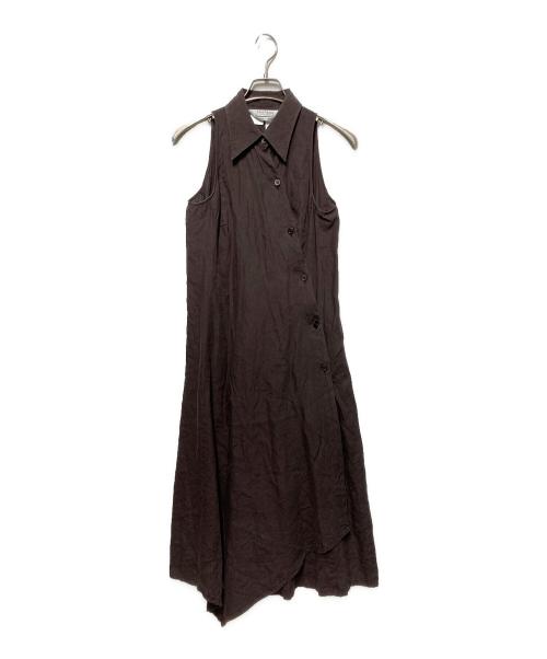 MaxMara（マックスマーラ）MaxMara (マックスマーラ) カシュクールワンピース ブラウン サイズ:42の古着・服飾アイテム