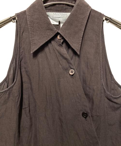 MaxMara（マックスマーラ）MaxMara (マックスマーラ) カシュクールワンピース ブラウン サイズ:42の古着・服飾アイテム