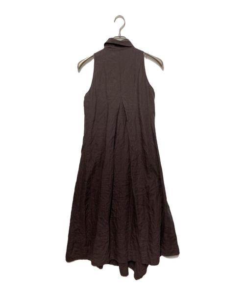 MaxMara（マックスマーラ）MaxMara (マックスマーラ) カシュクールワンピース ブラウン サイズ:42の古着・服飾アイテム