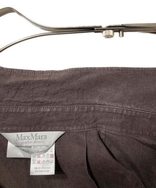MaxMara（マックスマーラ）MaxMara (マックスマーラ) カシュクールワンピース ブラウン サイズ:42の古着・服飾アイテム