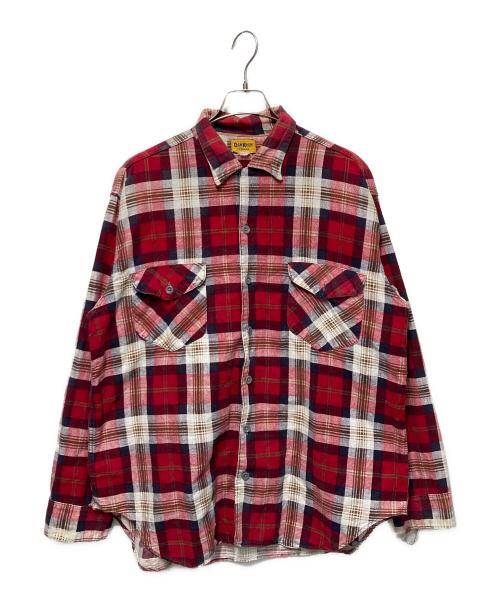 OSH KOSH（オシュコシュ）OSH KOSH (オシュコシュ) 60’S~プリネルチェックシャツ レッド サイズ:不明の古着・服飾アイテム