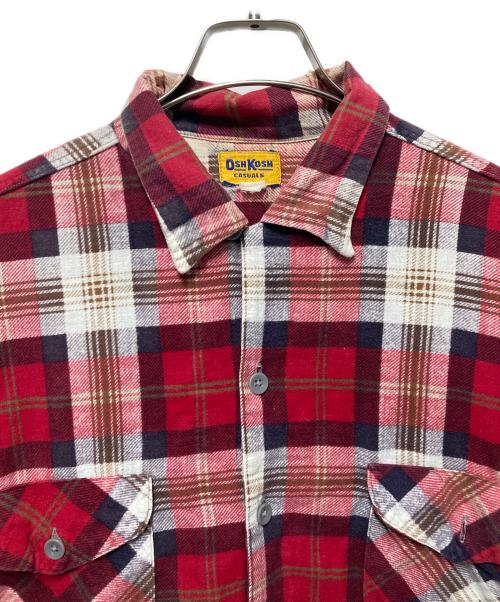 OSH KOSH（オシュコシュ）OSH KOSH (オシュコシュ) 60’S~プリネルチェックシャツ レッド サイズ:不明の古着・服飾アイテム