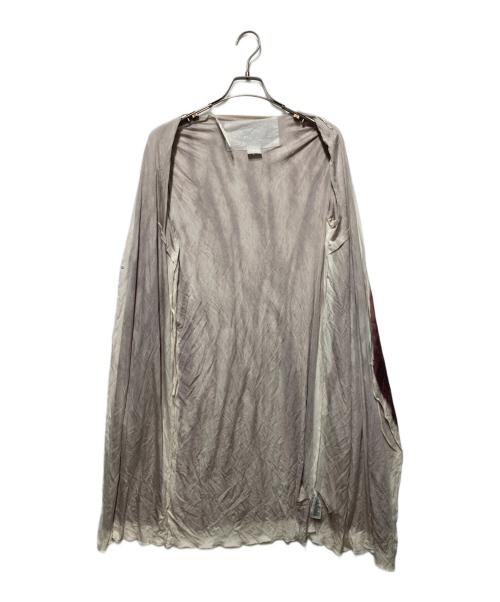 H&M（エイチアンドエム）H&M (エイチアンドエム) Maison Martin Margiela (メゾンマルタンマルジェラ) ファー転写プリントロングカーディガン ブラウン サイズ:34の古着・服飾アイテム