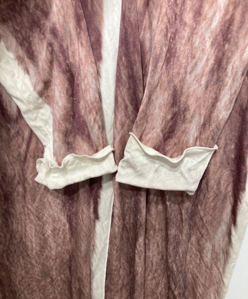 H&M（エイチアンドエム）H&M (エイチアンドエム) Maison Martin Margiela (メゾンマルタンマルジェラ) ファー転写プリントロングカーディガン ブラウン サイズ:34の古着・服飾アイテム